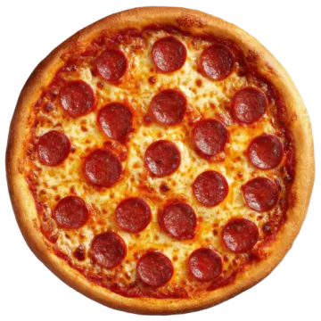 a pizza with pepperoni and cheese on it
