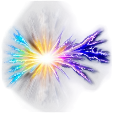 a colorful explosion of light on a white background