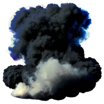 a black cloud of smoke