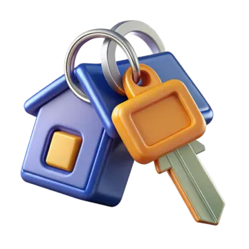 a bunch of keys in the shape of a house