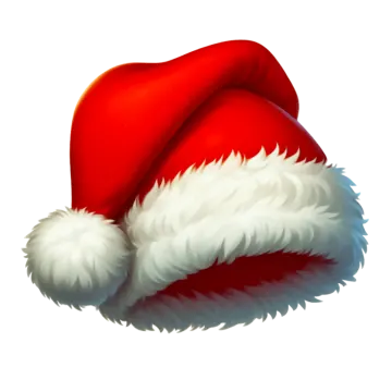 a red santa hat