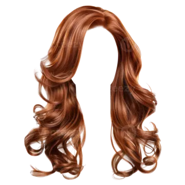 a woman's long brown hair on white background
