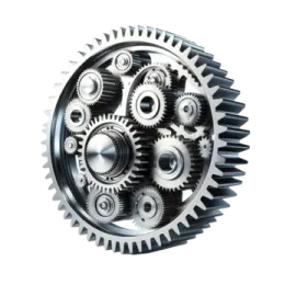 an image of a metal gear wheel