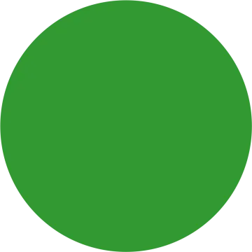 a green circle with a white background
