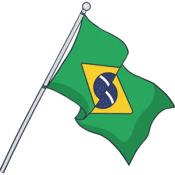 a brazil flag on a pole