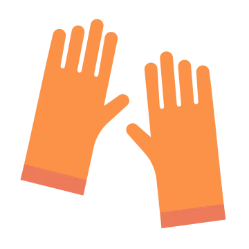 a pair of gloves on a white background