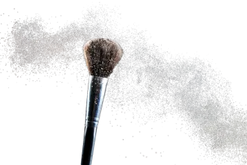 a close up of a brush on a white background