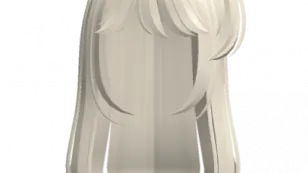 a white statue of a woman with long hair