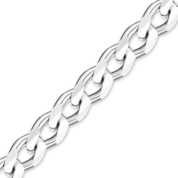 a silver chain on a white background