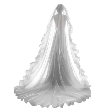 a wedding dress on a white background