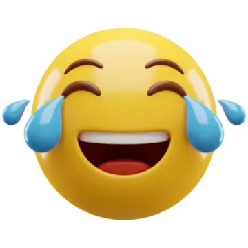 a smiley face with tears on it