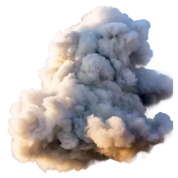 a cloud of smoke on a white background