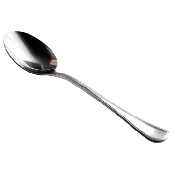a spoon with a black handle on it