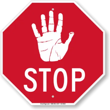 a red stop sign