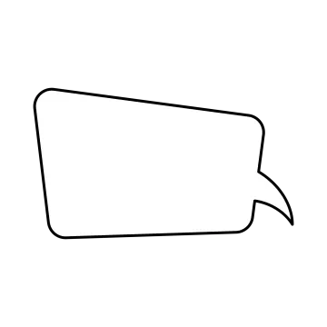 a speech bubble on a white background