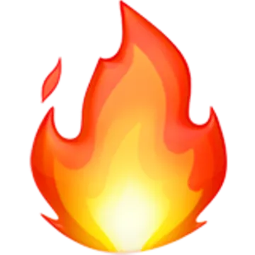 a fire icon on a white background