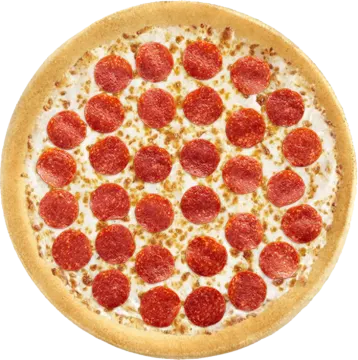 a pizza with pepperoni and cheese on it