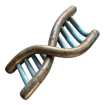 a 3d model of a double helix