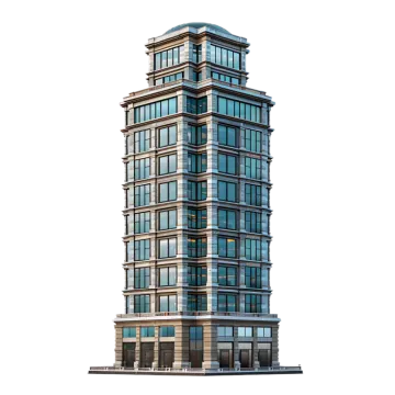 a tall building with many windows on top
