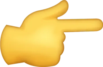 a yellow hand pointing towards the viewer