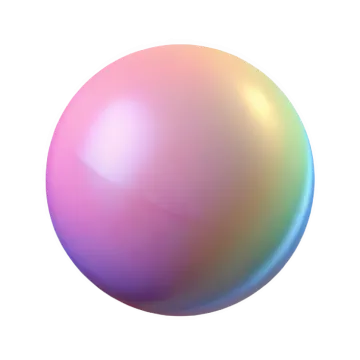 a colorful sphere on a white background