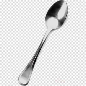 a silver spoon on a transparent background