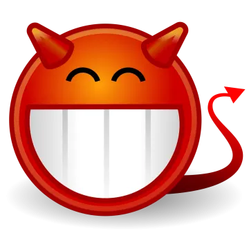 an image of a red devil with a white background