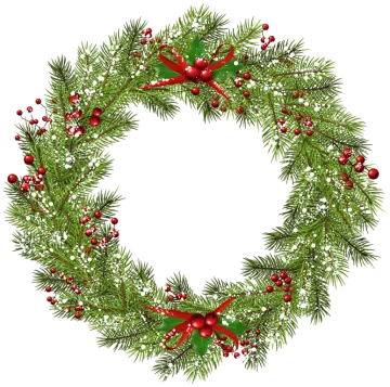 a christmas wreath with holly and red berries