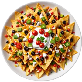a white plate filled with nachos and cheese