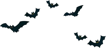 three bats flying in the sky