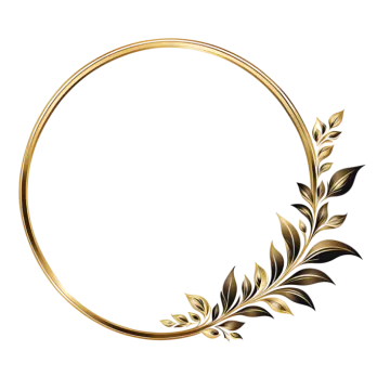 a gold laurel wreath on a white background