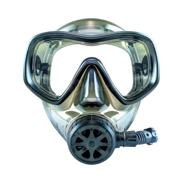 a gas mask on a white background
