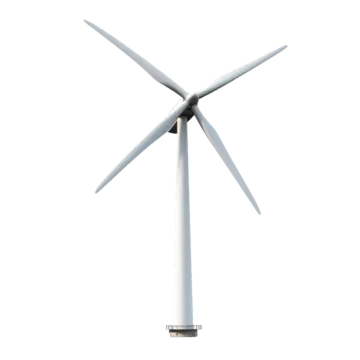 a wind turbine on a white background
