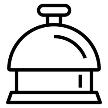 a black and white icon of a dome