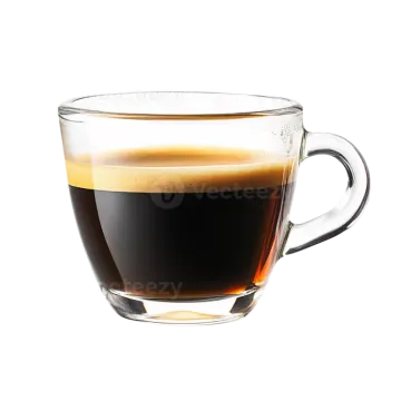 a cup of coffee on a white background
