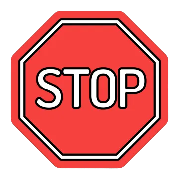 a stop sign on a white background