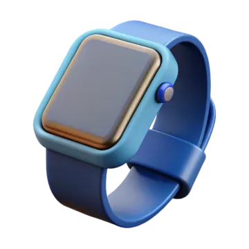 an apple watch with a blue band