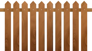 a wooden fence on a white background
