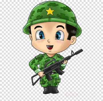 a cartoon soldier with a gun in his hand