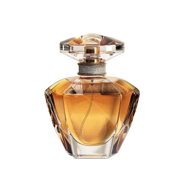 a bottle of perfume on a white background