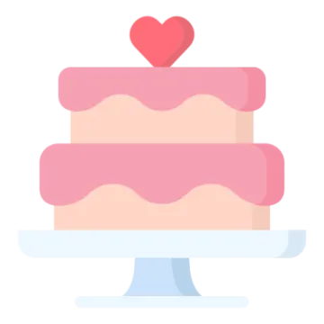 a pink cake with a heart on top