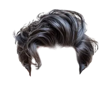 a woman's head with long black hair