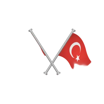 two turkish flags with a white background