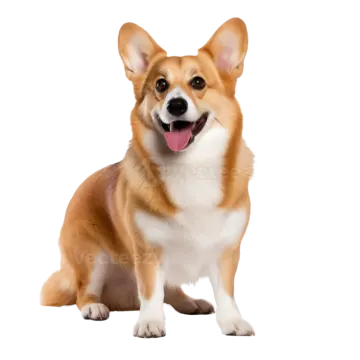 a small dog with its tongue sticking out