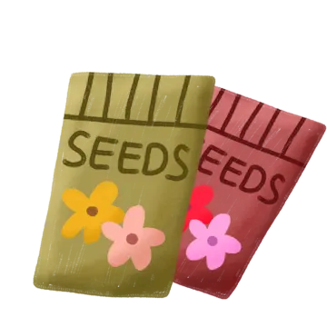 two bags with flowers on them