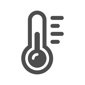 a thermometer icon on a white background