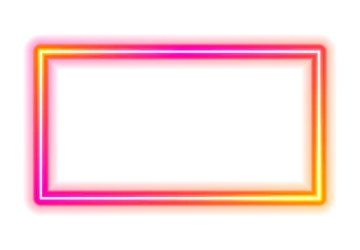 a neon frame on a white background