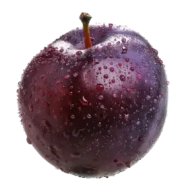 an apple with water droplets on it