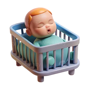 a baby in a cribt
