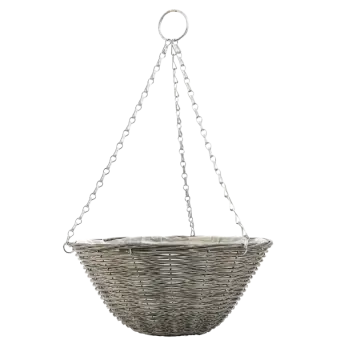 a hanging basket with chain